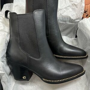 NEW Coach Pierce Leather Booties | Women’s Size 8.5